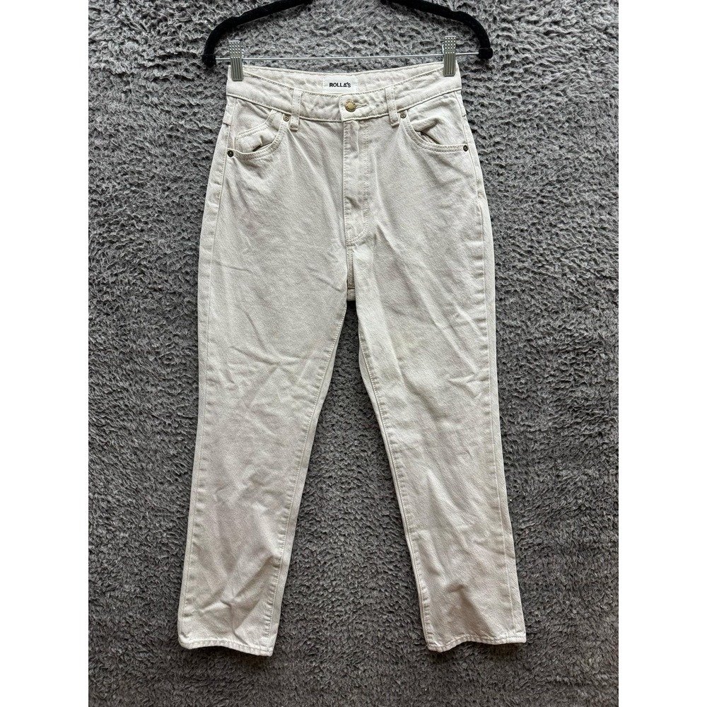 Rollas Original High Rise Straight Leg Jeans Off White Womens‎ Size 25